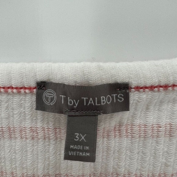T by Talbots Striped Short Sleeve Shirts Casual Top White Plus Size 3X *Lot of 2 - Picture 5 of 14